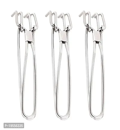 DreamBasket Stainless Steel Pakkad/Utility Tong for Kitchen (Pack of 3)