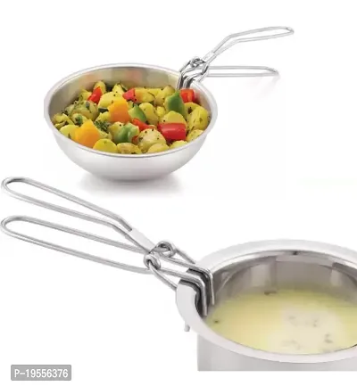 DreamBasket Stainless Steel Pakkad/Utility Tong  Egg Whisk/Egg Beater  Potato Masher/Vegetable Masher for Kitchen-thumb2