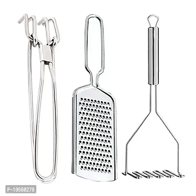 DreamBasket Stainless Steel Pakkad  Potato Masher  Cheese Grater for Kitchen Tool