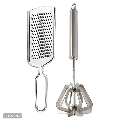 DreamBasket Stainless Steel Cheese Grater/Coconut Grater  Mathani/Hand Blender for Kitchen Tool Set