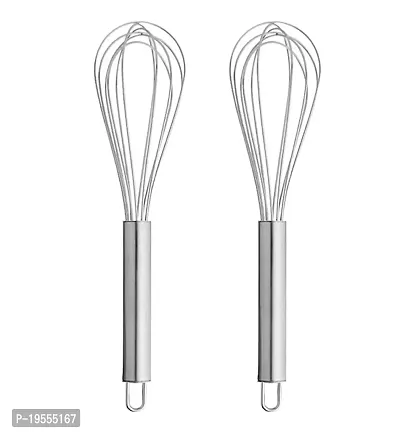 DreamBasket Stainless Steel Egg Whisk/Egg Beater (Pack of 2) for Kitchen Tool Set