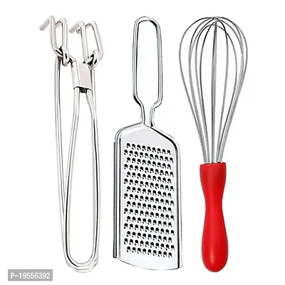 DreamBasket Stainless Steel Cheese Grater  Pakkad  Egg Whisk for Kitcehn Tool-thumb0