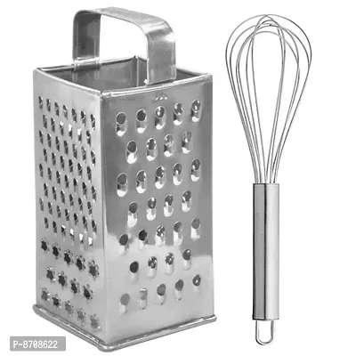 Stainless Steel 8 in 1 Grater/Slicer  Egg Whisk / Egg Beater for Kitchen-thumb0