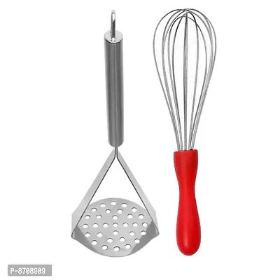 Stainless Steel Potato Masher / Pav Bhaji Masher  Egg Whisk / Egg Beater for Kitchen Tool Set-thumb0
