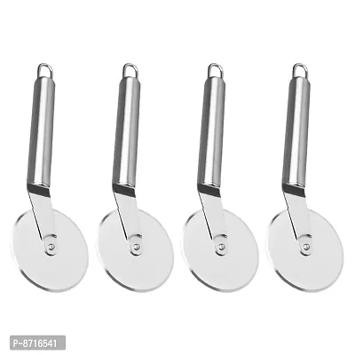 DreamBasket Stainless Steel Pizza Cutter (Pack of 4) for Kitchen Tool Set-thumb0