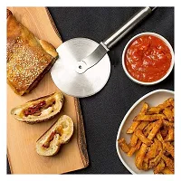 DreamBasket Stainless Steel Pizza Cutter  Egg Whisk  Roti Chimta for Kitchen Tool Set-thumb2