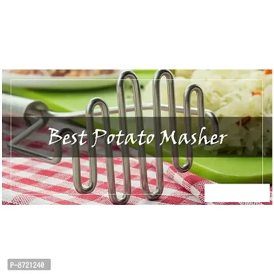 DreamBasket Stainless Steel Potato Masher / Pav Bhaji Masher  Egg Whisk / Egg Beater for Kitchen Tool Set-thumb5