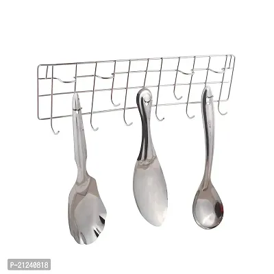 DreamBasket Stainless Steel Wall Mounted Ladle Hook Rail (Pack of 3) for Kitchen-thumb4