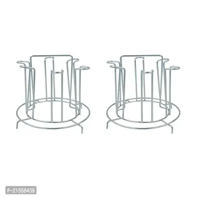DreamBasket Stainless Steel Glass Stand/Glass Holder(Pack of 2) for Kitchen
