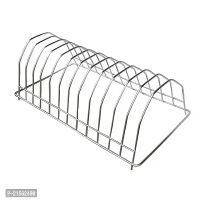 DreamBasket Stainless Steel Plate Stand/Dish Rack(Pack of 4)  Hook Rail for Kitchen-thumb2