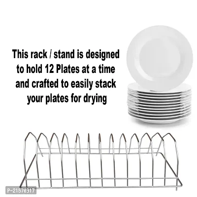 DreamBasket Stainless Steel Plate Stand/Dish Rack (Pack of 2) for Kitchen-thumb5