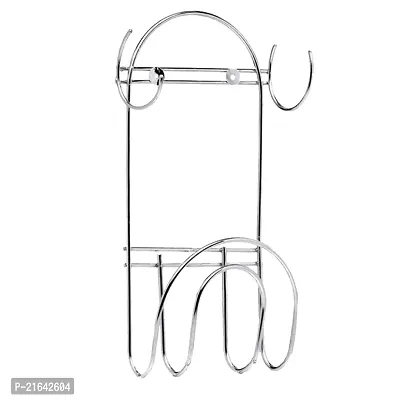 DreamBasket Stainless Steel Chakla Belan Stand  Cup Stand/Cup Holder  Glass Stand/Glass Holder  Hook Rail for Kitchen-thumb4