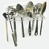 DreamBasket Stainless Steel Chakla Belan Stand  Plate Stand/Dish Rack  Wall Mounted Ladle Stand for Kitchen-thumb3