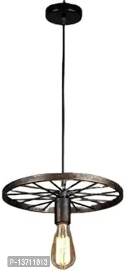Axutum Cycle Wheels Design Hanging Decorative Ceiling Lamp Black Color 20 cm Size-thumb0