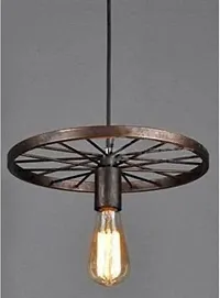 Axutum Cycle Wheels Design Hanging Decorative Ceiling Lamp Black Color 20 cm Size-thumb2