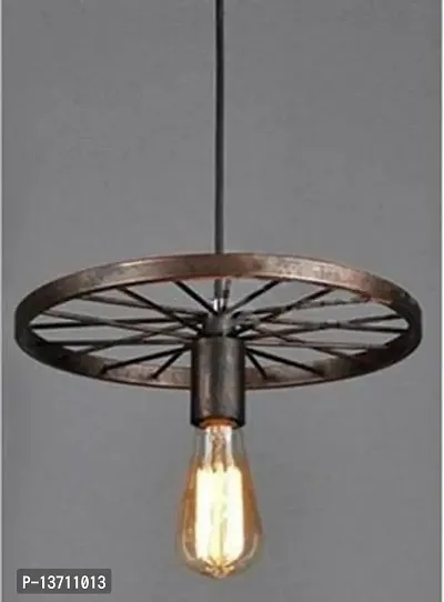 Axutum Cycle Wheels Design Hanging Decorative Ceiling Lamp Black Color 20 cm Size-thumb3