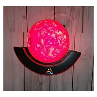 Axutum Wooden Wall Lamp Moon Light Lamp/Pink Shade Globe Shape Wall Light Lamp for Home Office Hotels D?cor - Pack of 1-thumb1