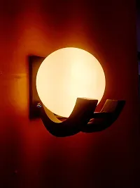 Axutum Wooden Moon Shape Wall Light Lamp/Wall Scone for Bedroom, Living Room Pack of 1 Home D?cor (Black)-thumb2