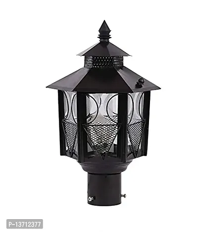 Axutum Exterior Gate Light Lamp/Pole/Pillar/Garden Light for Home Park Hotel Entrance for Decorative (Black) Pack of 1-8 Inch