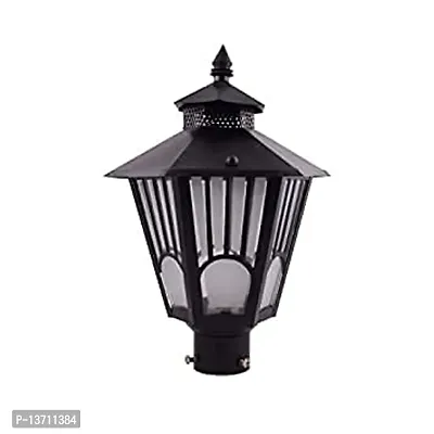 Axutum Pack of 1 Outdoor Gate Lamp Light/Exterior Gate/Pillar/Garden Light Lamp for Home,Office,Bar, Restaurants,Hotel (Black)-thumb0
