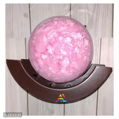 Axutum Wooden Wall Lamp Moon Light Lamp/Pink Shade Globe Shape Wall Light Lamp for Home Office Hotels D?cor - Pack of 1