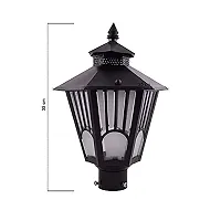 Axutum Pack of 1 Outdoor Gate Lamp Light/Exterior Gate/Pillar/Garden Light Lamp for Home,Office,Bar, Restaurants,Hotel (Black)-thumb2