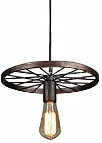 Axutum Cycle Wheels Design Hanging Decorative Ceiling Lamp Black Color 20 cm Size-thumb1