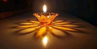 Floating Transparent Multicolor Reflections Plastic Diya (Panti) (Multicolour) - Set of 12-thumb3