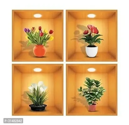 Self-Adhesive Waterproof Wallpaper Stickers Living Room Pack of 4-thumb3