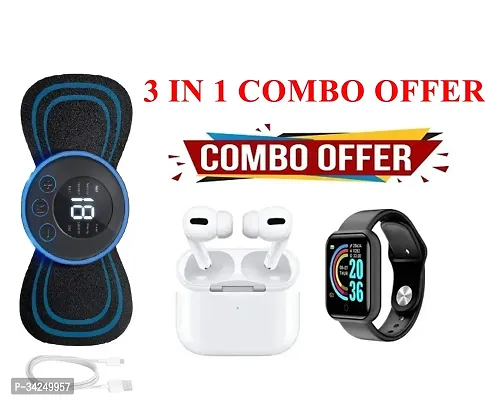 Body Massager Machine and Earbuds with Smart Watch Combo Pack of 3-thumb0