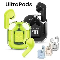 Ultrapod Wireless Bluetooth In Ear Earbuds, Transparent Charging Case, Active Noise Cancellation, Led Digital Display, Bluetooth Earphones, Touch Control, Water Resistant-thumb1