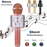 Bluetooth Wireless Connection Mic Karaoke Bluetooth Microphone With Inbuilt Speaker With Audio Recording For All Smartphones  Tablets-thumb2