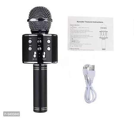 Bluetooth Wireless Connection Mic Karaoke Bluetooth Microphone With Inbuilt Speaker With Audio Recording For All Smartphones  Tablets-thumb0
