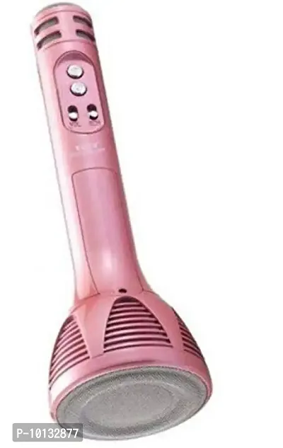 WS-1698 Handheld Wireless Microphone Mic with Audio Recording Bluetooth Speaker ( PINK )-thumb3