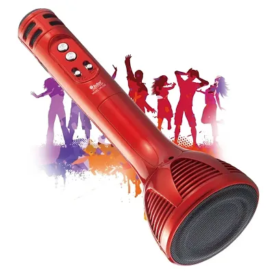 WS-1698 Handheld Wireless Microphone Mic with Audio Recording Bluetooth Speaker ( RED )
