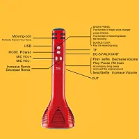 WS-1698 Handheld Wireless Microphone Mic with Audio Recording Bluetooth Speaker ( RED )-thumb1