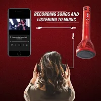 WS-1698 Handheld Wireless Microphone Mic with Audio Recording Bluetooth Speaker ( RED )-thumb4