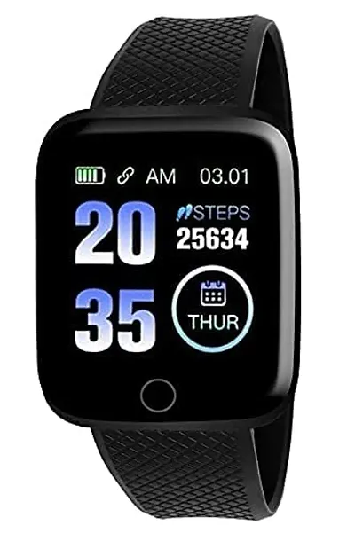 Ssecc Smart Watch For Men Id116 Water Proof Bluetooth Smart Watch Fitness Band For Boys Girls Men Women Kids Sports Watch For All Smart Phones I Heart Rate And Bp Monitor Black-thumb0