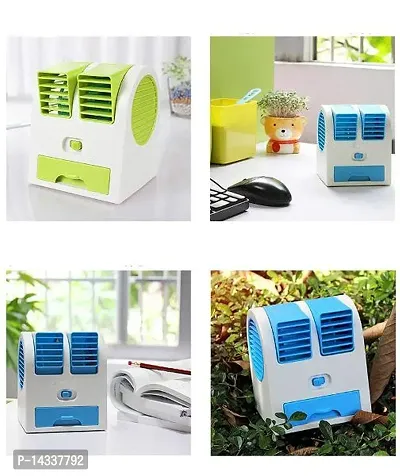 SSECC  Mini Cooler Mini AC USB Battery Operated Air Conditioner Mini Water Air Cooler Cooling Fan Blade Less Duel Blower with Ice Chamber Perfect for Desk,Office,Study,Library,Room,Home,car,Outdoor-thumb3