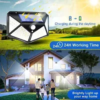 Solar Light 100 Led Motion Sensor Light 4 Side Bright Light With Dim Mode Security Lamp For Home Outdoors Pathways Bright Solar Wireless Security Motion Sensor-thumb2