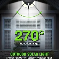 SSECC -  Solar Wireless Security Motion Sensor LED Night Light for Home Outdoor/Garden Wall (Black) (100-LED Lights) Solar Light Set-thumb3
