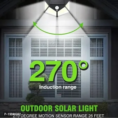 SSECC -  Solar Wireless Security Motion Sensor LED Night Light for Home Outdoor/Garden Wall (Black) (100-LED Lights) Solar Light Set-thumb4
