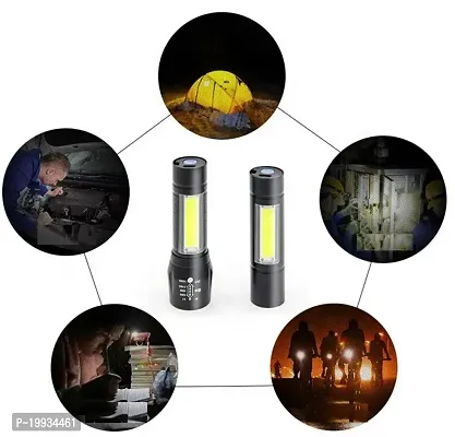 LED Flashlight with COB Light Mini   Portable LED Flashlight USB Rechargeable 3 Modes Light Flashlight-thumb4