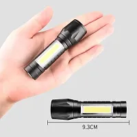 LED Flashlight with COB Light Mini Waterproof Portable LED Flashlight USB Rechargeable 3 Modes Light Flashlight-thumb4