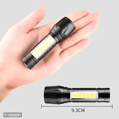 LED Flashlight with COB Light Mini Waterproof Portable LED Flashlight USB Rechargeable 3 Modes Light Flashlight-thumb5