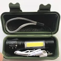 LED Flashlight with COB Light Mini Waterproof Portable LED Flashlight USB Rechargeable 3 Modes Light Flashlight-thumb2