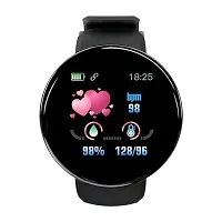 D18 Plus Smart Watches for Men Women, Bluetooth Smartwatch Touch Screen Bluetooth Smart Watches Heart Rate Activity Tracker, Calorie Counter, Blood Pressure, Android iOS Phones (Black)-thumb1