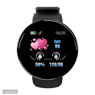 D18 Plus Smart Watches for Men Women, Bluetooth Smartwatch Touch Screen Bluetooth Smart Watches Heart Rate Activity Tracker, Calorie Counter, Blood Pressure, Android iOS Phones (Black)-thumb2