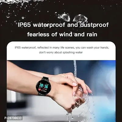 Name : D19 Plus Smartwatch Fitness Band,Blood Pressure,Sleep Monitor and Bluetooth Fitness Tracker for Boys  Girls, Black-thumb2