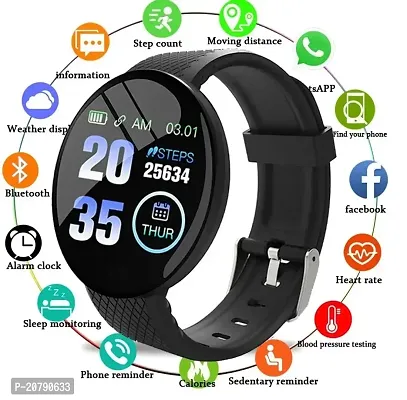 Name : D19 Plus Smartwatch Fitness Band,Blood Pressure,Sleep Monitor and Bluetooth Fitness Tracker for Boys  Girls, Black-thumb4